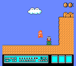 [Image of Mario in quick sand next to a high wall]