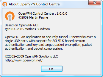 [OpenVPN Control Centre About Dialog]