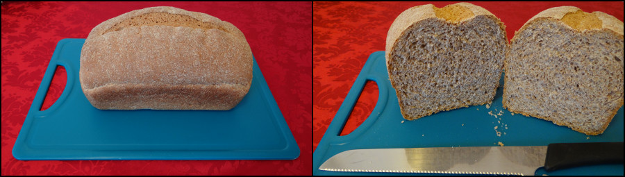 [Image showing the finished loaf of wholemeal bread]
